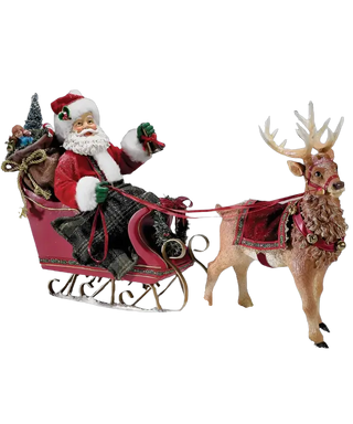 Fabriché™ Santa In Sleigh With Deer