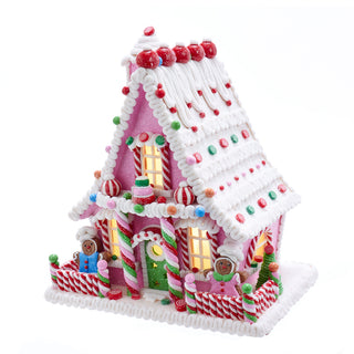 10" Battery-Operated LED Gingerbread Candy House