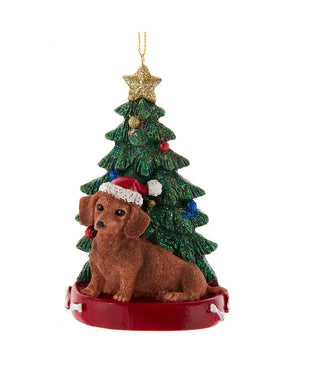 Red Dachshund Cmas Tree