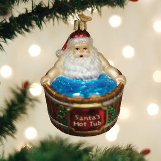 Santa in hottub