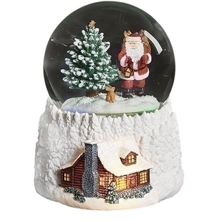 Santa's Cabin Snowglobe