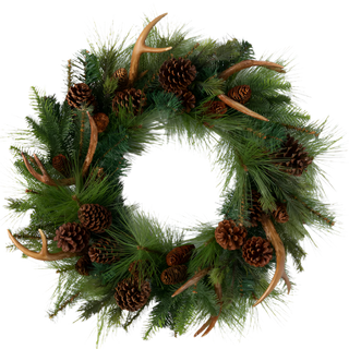 Pinecone and Antler Wreath