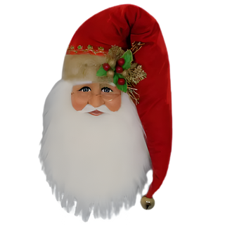 Traditional Santa Head With Door Hanger