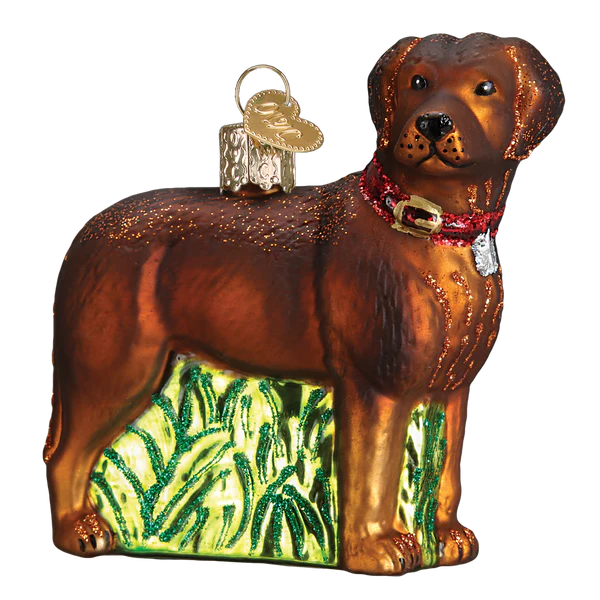 Standing Chocolate Lab Ornament