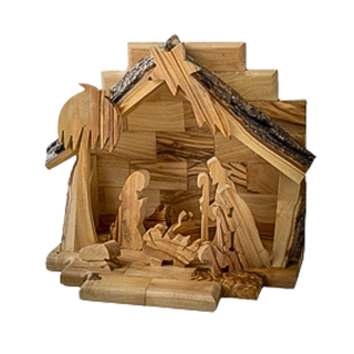 Nativity with Silhouette Figurine