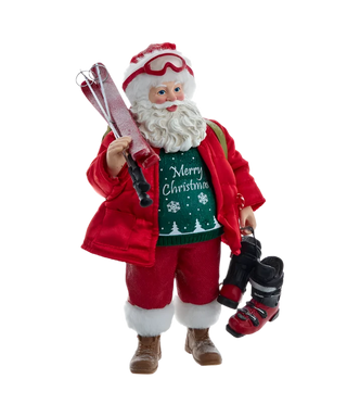 Fabriché™ Santa Skier With Skis