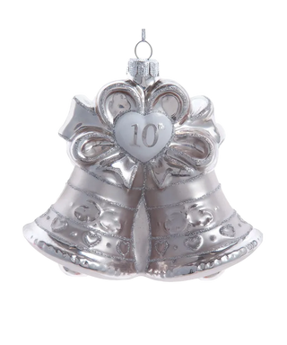 Noble Gems™ Glass "10th Anniversary" Bell Ornament