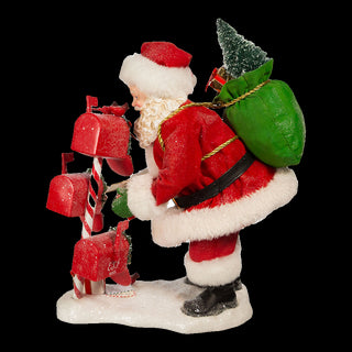 10.5 Inch Fabriche Santa With Mailbox