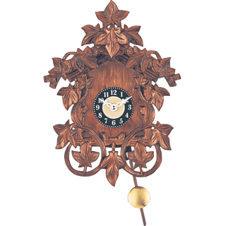Engstler Battery-Operated Clock Wood with Ivy Musical Chime