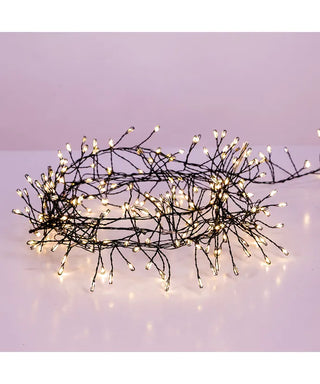 240-Light Twinkling Warm White LED Cluster Garland