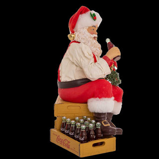 9" Coca-Cola® Fabriché™ Santa Sitting on Crates