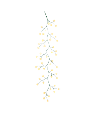 Cotton Ball Lights Green Vine Garland