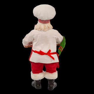 11" Fabriché™ Chef Santa with Gingerbread Train