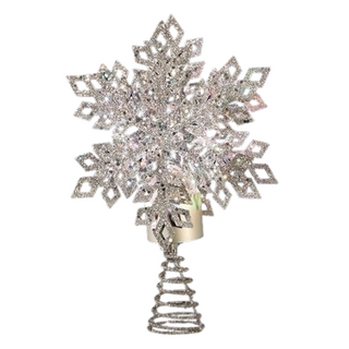 LED Tricolor Silver Snow  Flake Treetop