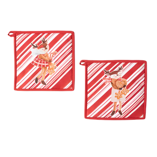 Gingerbread Deer Potholders Set of 2