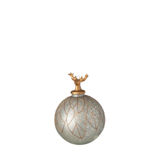 Silver Gold Deer Ball Ornament