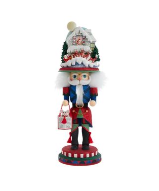 17.5" Hollywood Nutcrackers™ A Miniature Sleigh & 8 Tiny Reindeer Nutcracker (4th in Series)