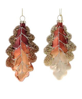 Glass Leaves With Beads 2A