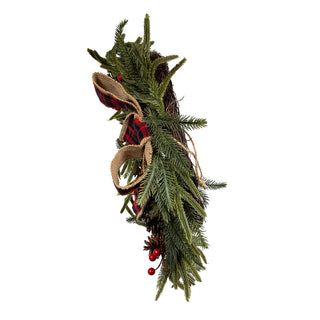 Berries & Pinecone Rattan Wreath