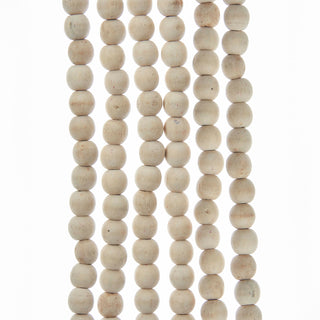 9' Natural Wood Bead Garland