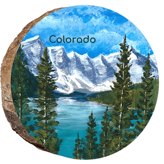 Mountain Lake with Snowy Mountains Ornament