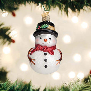 Red Bow Holly Hat Snowman