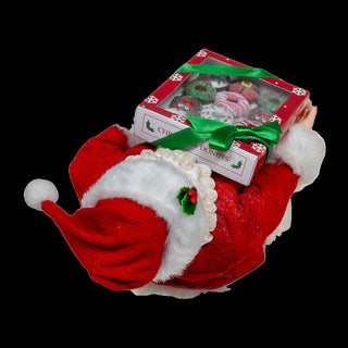 10.5 Inch Fabriche Santa With Donuts