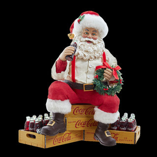 9" Coca-Cola® Fabriché™ Santa Sitting on Crates