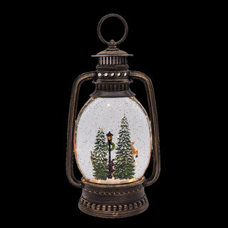 Santa On Sleigh Lantern Shimmer