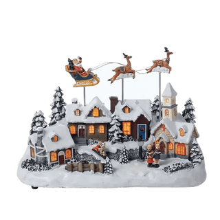 Battery Operated Lighted LED Musical Village