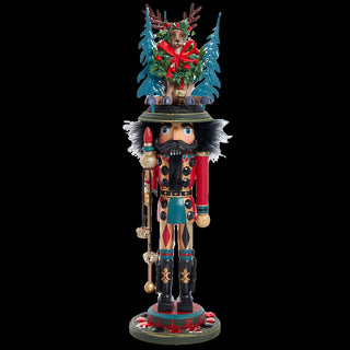 15" Hollywood Soldier With Deer Hat Nutcracker