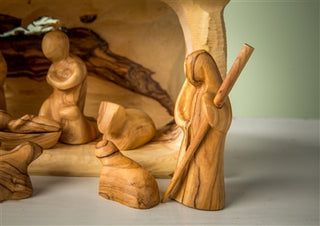 Modern Nativity with Solid Branch Stable S14