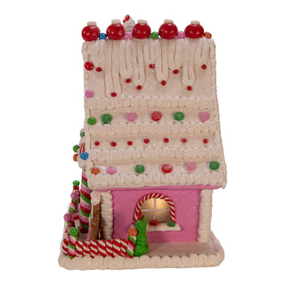 10" Battery-Operated LED Gingerbread Candy House