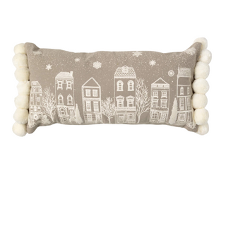 Village Scene Accent Pillow