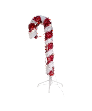 4" Tinsel Candy Cane