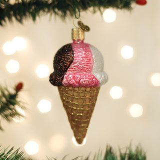 Neapolitan Ice Cream Cone