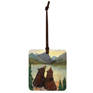 Sunset Bears Magnetic Ornament