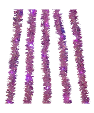 Purple Tinsel LED Cascade Light