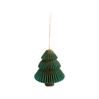 Honeycomb Paper Green Tree Ornament