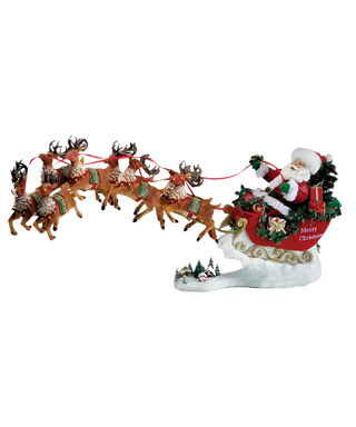 Fabriché™ Musical Santa With 8 Reindeer