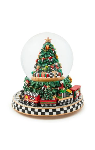 Christmas Tree and Train Snow Globe