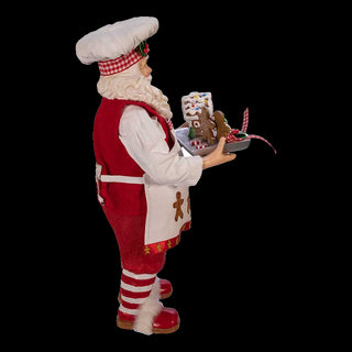 11" Fabriché™ Gingerbread Chef Santa