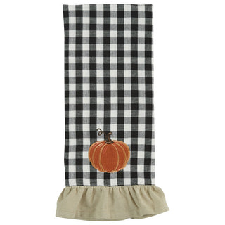 Autumn Checkerboard Pumpkin Towel