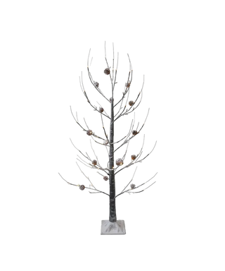 Fairy LED Flocked Twig Tree w/ Pinecones