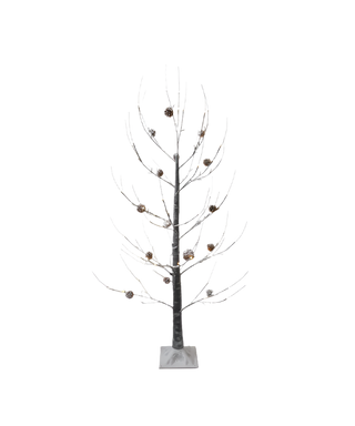 Fairy LED Flocked Twig Tree w/ Pinecones