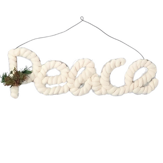 Yarn Holly Peace Orn