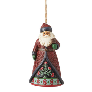 Jim Shore Holiday Manor Santa Bell Ornament