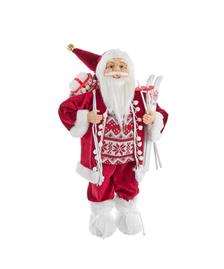 Standing Santa With Skis 18 Inch