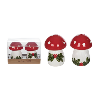 Dol Christmas Mushroom Salt & Pepper Set of 2