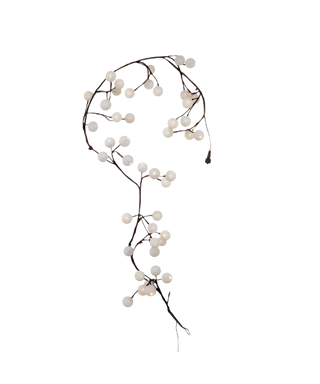 Cotton Ball Light Brown Vine Garland